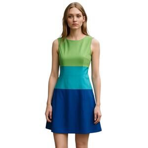 A List By Wrapper Colorblock Sleeveless A Line Dress Size M Medium